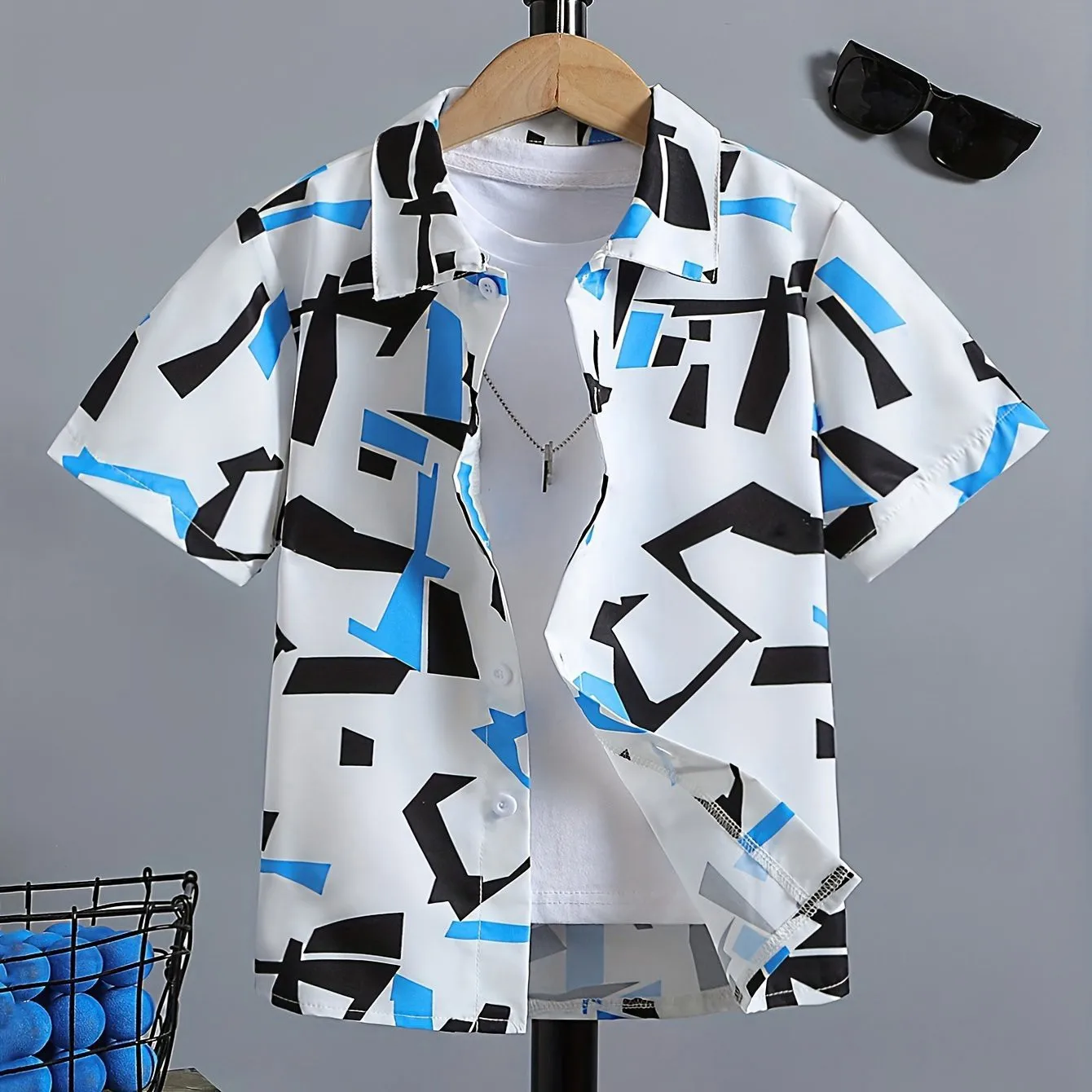 Boy's Gamepad Pattern Trendy Shirt - Image 8