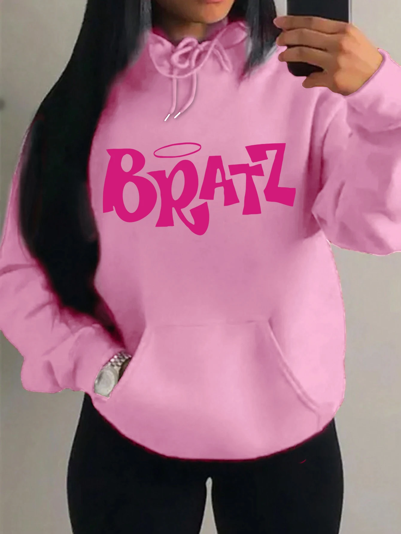 Y2K Bratz Letter New Prints Women Hoody Creativity Pocket Streetwear Casual Multicolor Clothes Autumn Hip Hop Tops For Female - Image 13