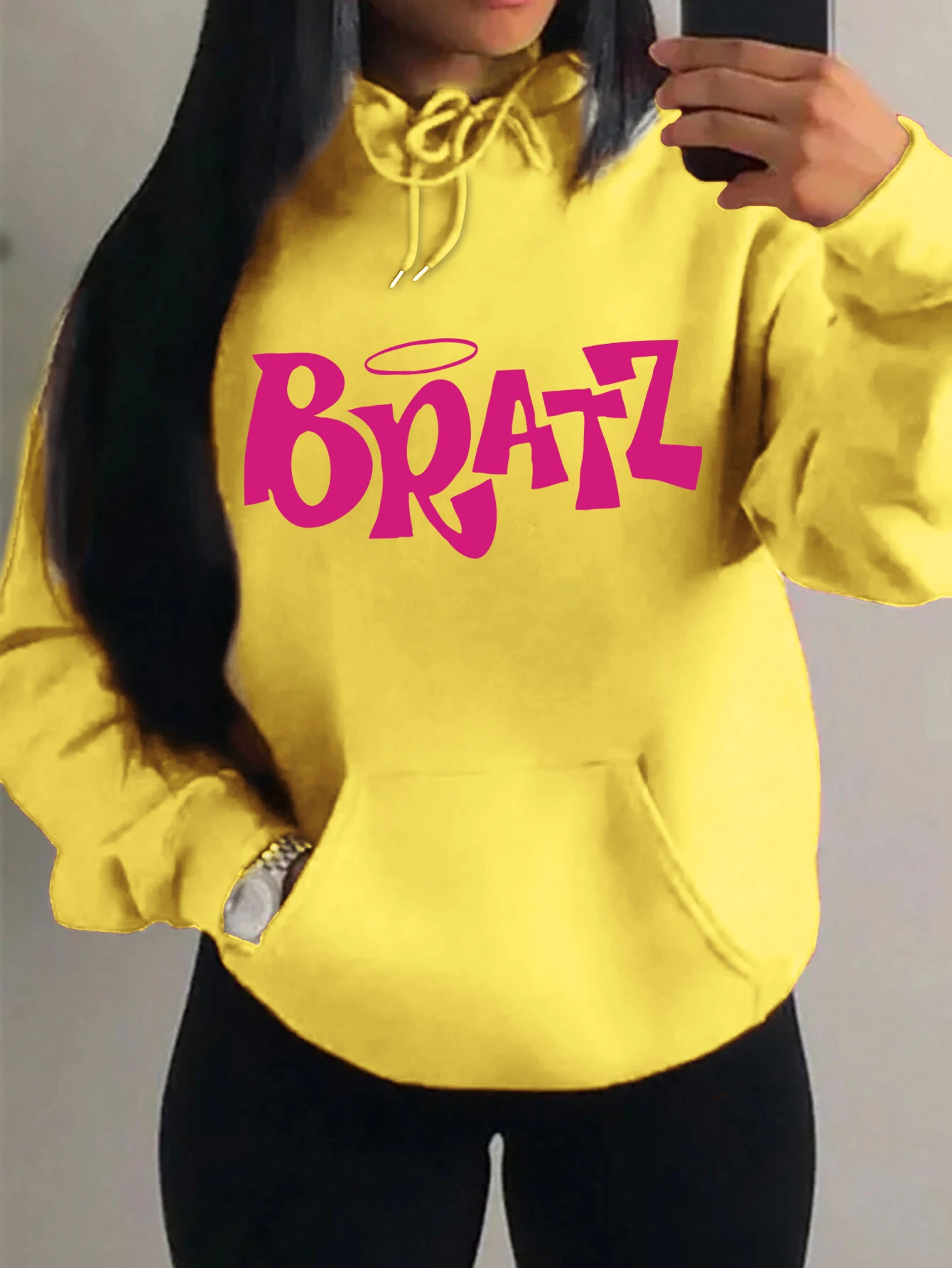 Y2K Bratz Letter New Prints Women Hoody Creativity Pocket Streetwear Casual Multicolor Clothes Autumn Hip Hop Tops For Female - Image 16