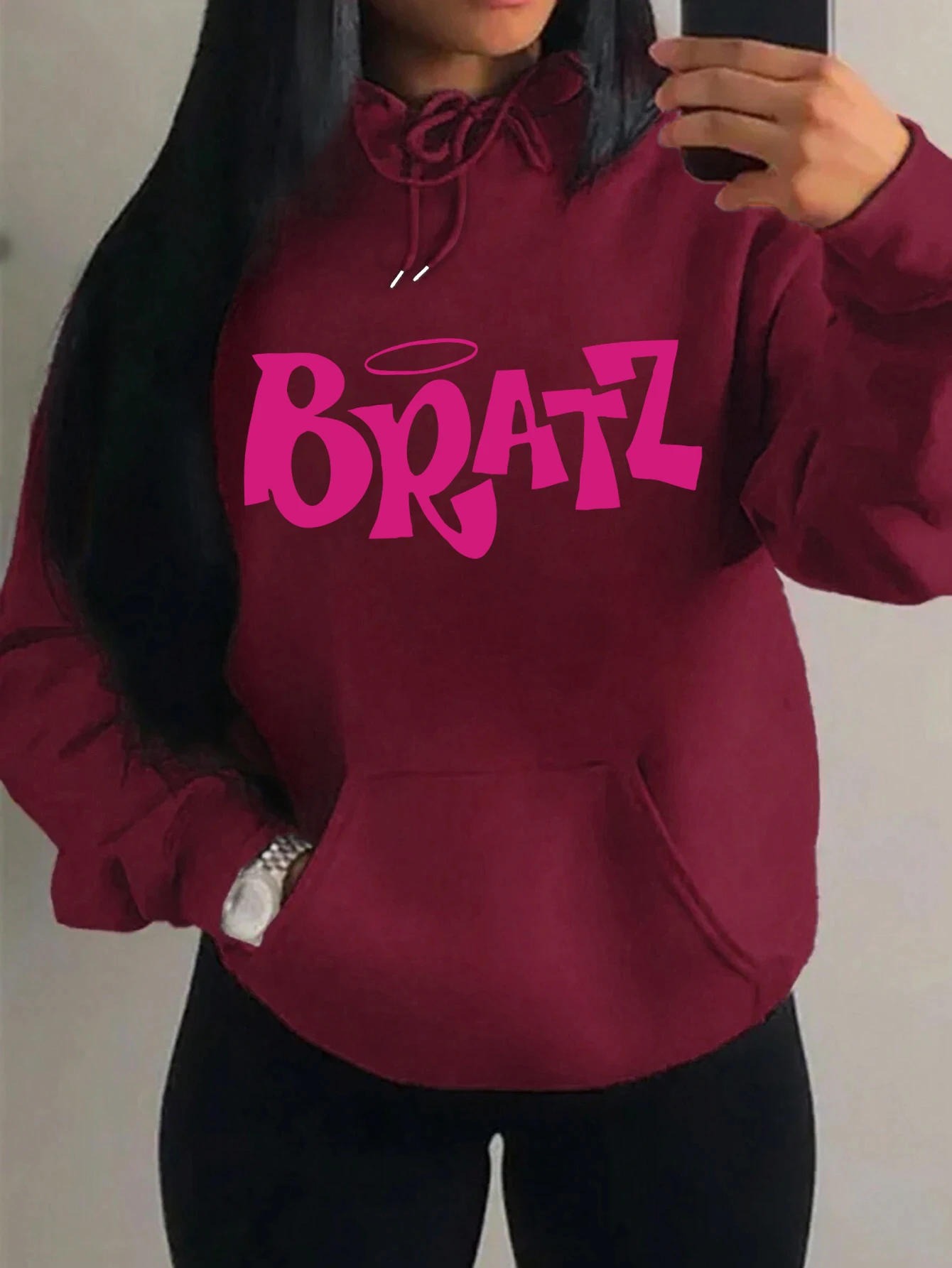Y2K Bratz Letter New Prints Women Hoody Creativity Pocket Streetwear Casual Multicolor Clothes Autumn Hip Hop Tops For Female - Image 15
