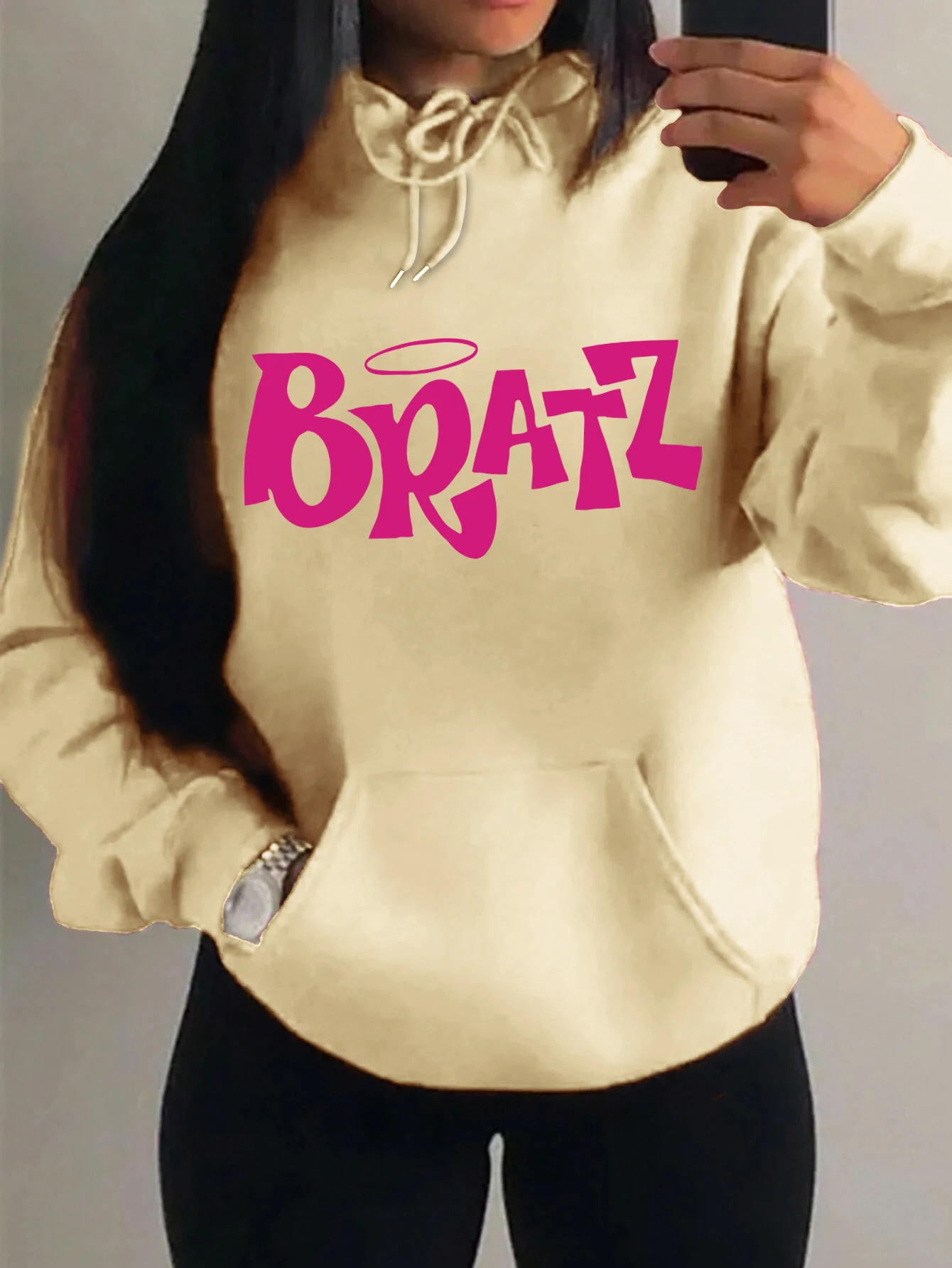 Y2K Bratz Letter New Prints Women Hoody Creativity Pocket Streetwear Casual Multicolor Clothes Autumn Hip Hop Tops For Female - Image 14