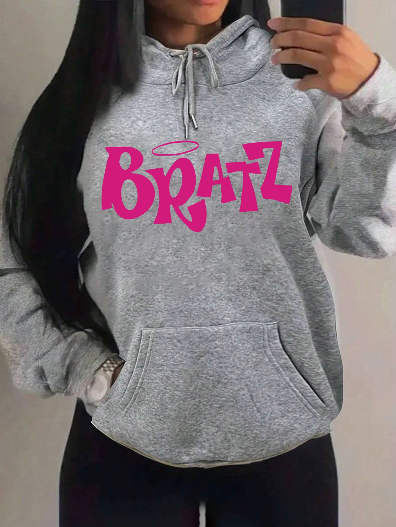 Y2K Bratz Letter New Prints Women Hoody Creativity Pocket Streetwear Casual Multicolor Clothes Autumn Hip Hop Tops For Female - Image 9