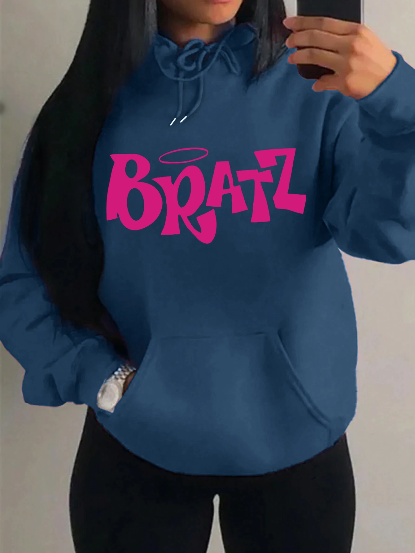 Y2K Bratz Letter New Prints Women Hoody Creativity Pocket Streetwear Casual Multicolor Clothes Autumn Hip Hop Tops For Female - Image 7