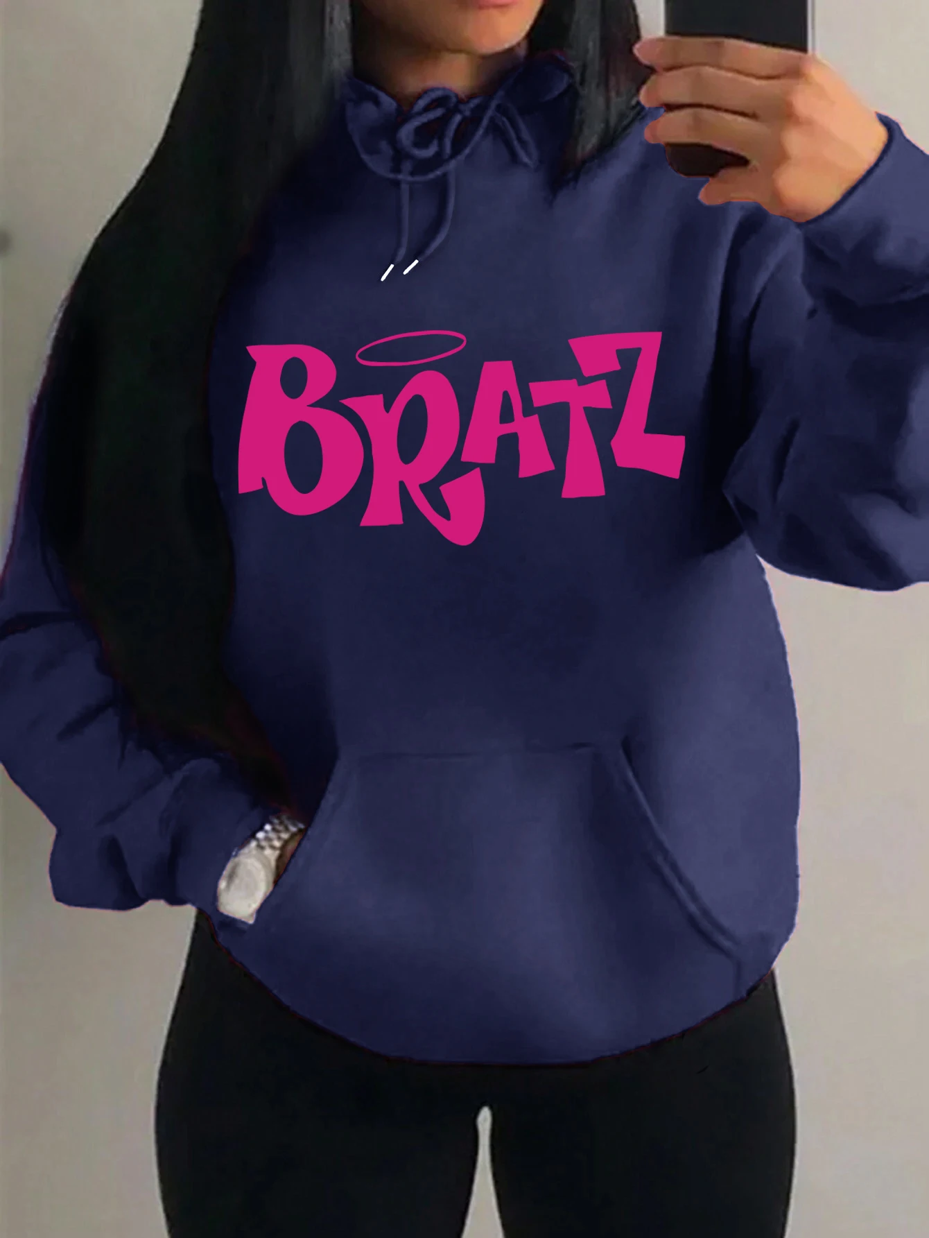Y2K Bratz Letter New Prints Women Hoody Creativity Pocket Streetwear Casual Multicolor Clothes Autumn Hip Hop Tops For Female - Image 11